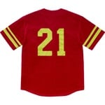 Supreme Velour Baseball Jersey (FW20) - Red