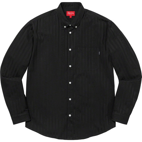 Supreme Jacquard Stripe Twill Shirt - Black