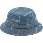 Supreme Logo Stripe Jacquard Denim Crusher (FW20) - Blue