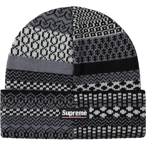 Supreme Multi Pattern Beanie - Black