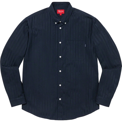 Supreme Jacquard Stripe Twill Shirt - Navy