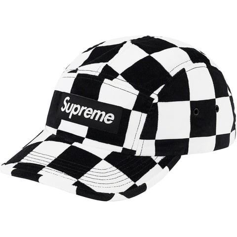Supreme Velvet Camp Cap - Checkerboard