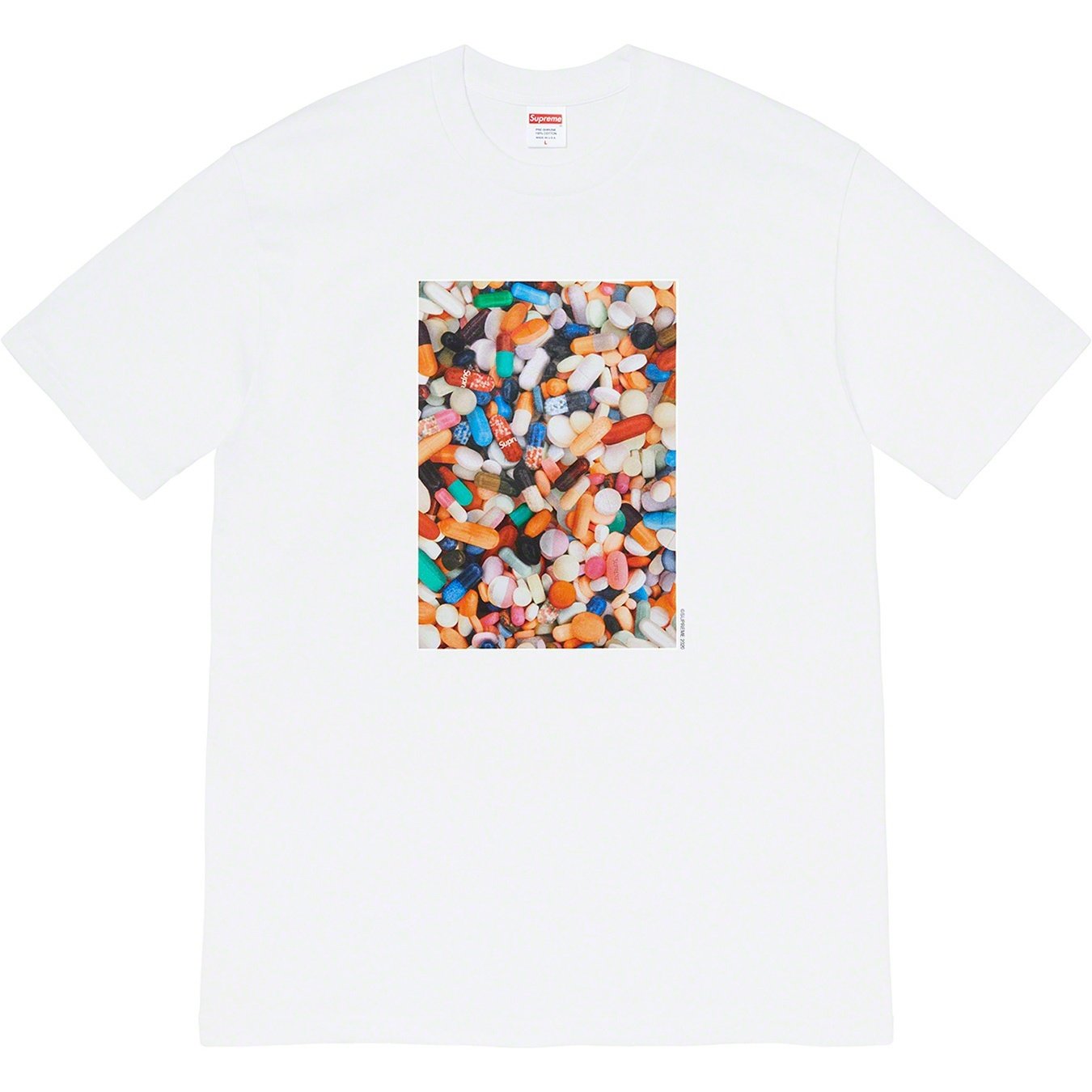 Supreme Pills Tee (FW20) - White - $38