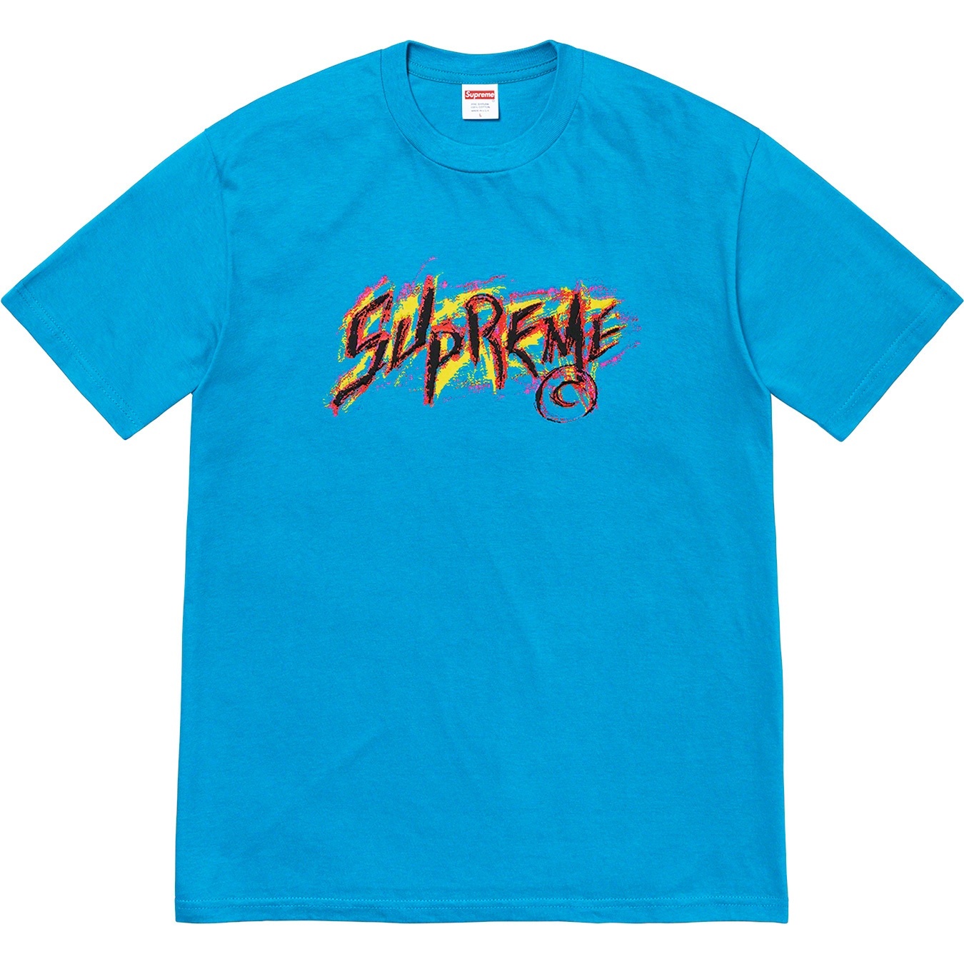 Supreme Scratch Tee (FW20) - Bright Blue - $38