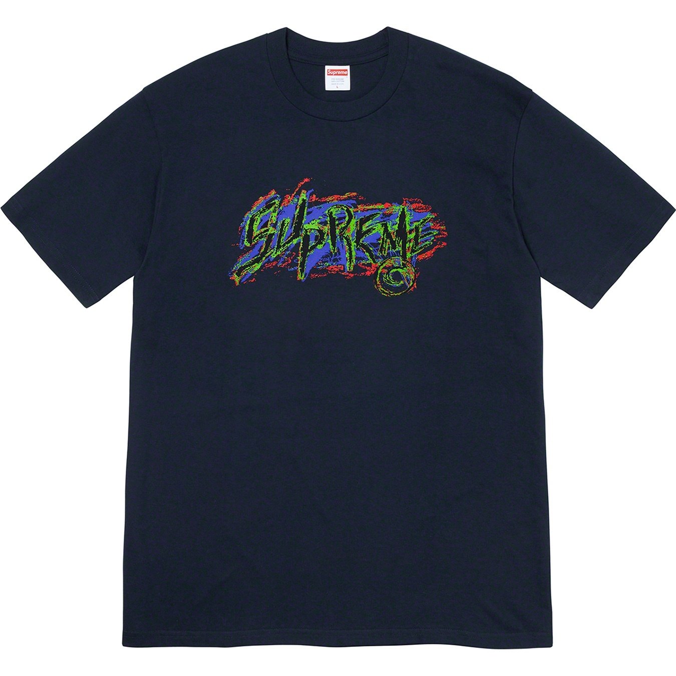Supreme Scratch Tee (FW20) - Navy - $38