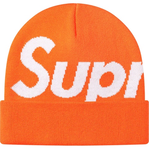 Supreme Big Logo Beanie - Bright Orange