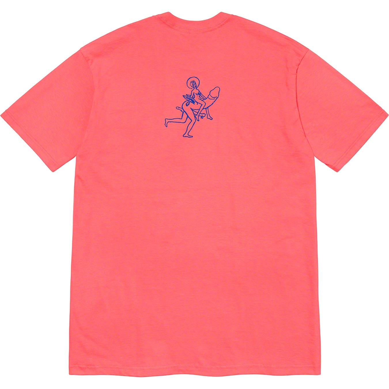 Supreme Supreme Dicks Tee (FW20) - Bright Coral - $38