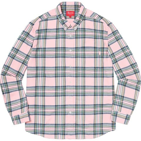 Supreme Tartan Flannel Shirt - Pale Pink