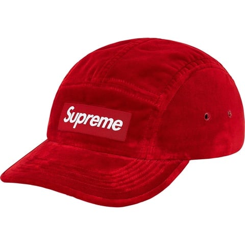 Supreme Velvet Camp Cap - Red