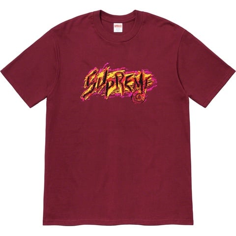 Supreme Scratch Tee - Burgundy