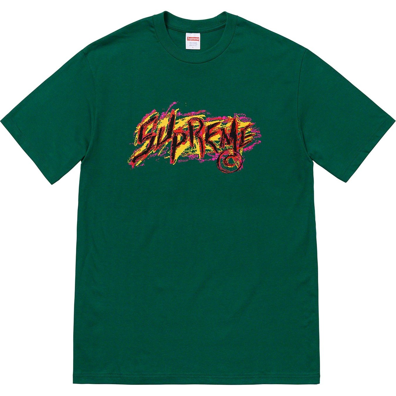 Supreme Scratch Tee (FW20) - Dark Green - $38