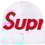 Supreme Big Logo Beanie (FW20) - White