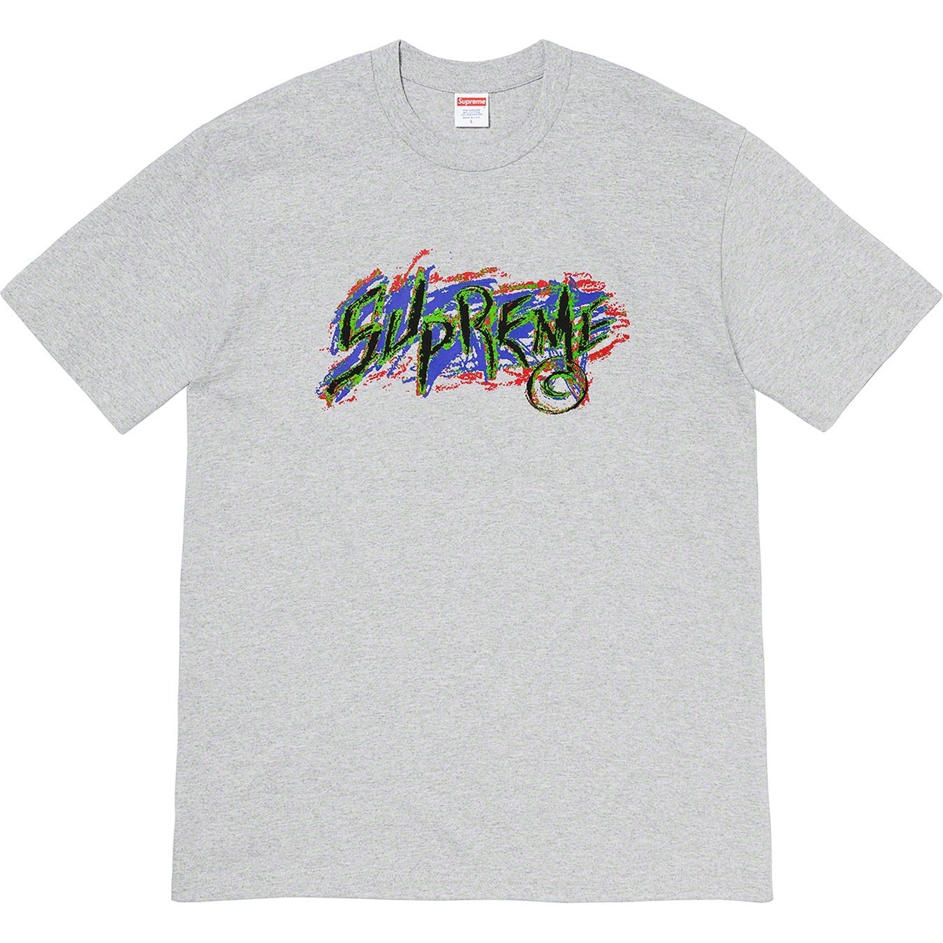 Supreme Scratch Tee (FW20) - Heather Grey - $38