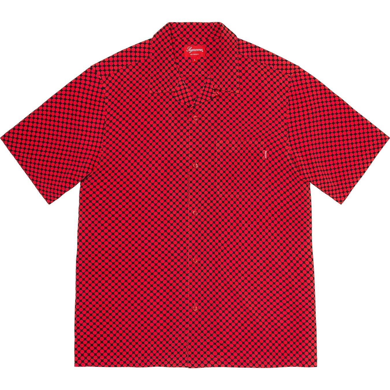 Supreme Compact Dot Rayon S S Shirt (FW20) - Red - $128