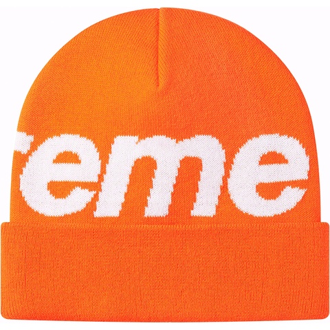 Supreme Big Logo Beanie - Bright Orange