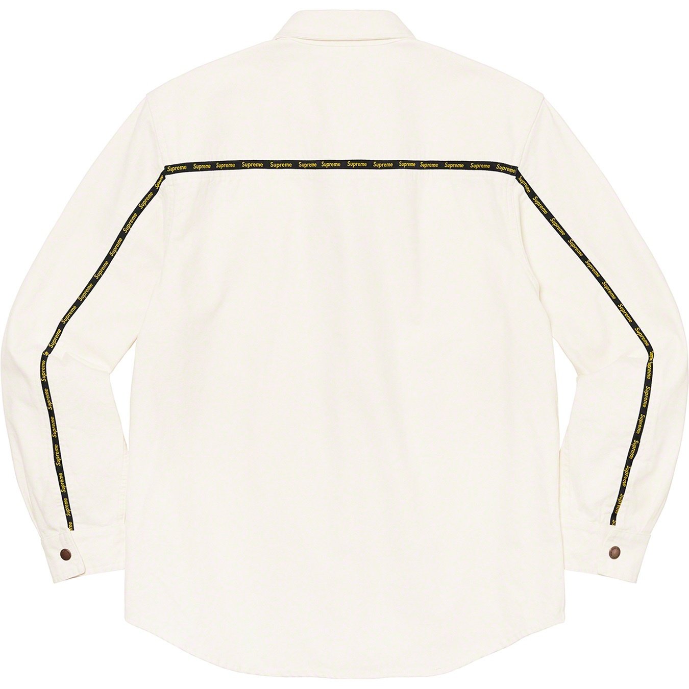 Supreme Logo Taping Work Shirt (FW20) - White - $138