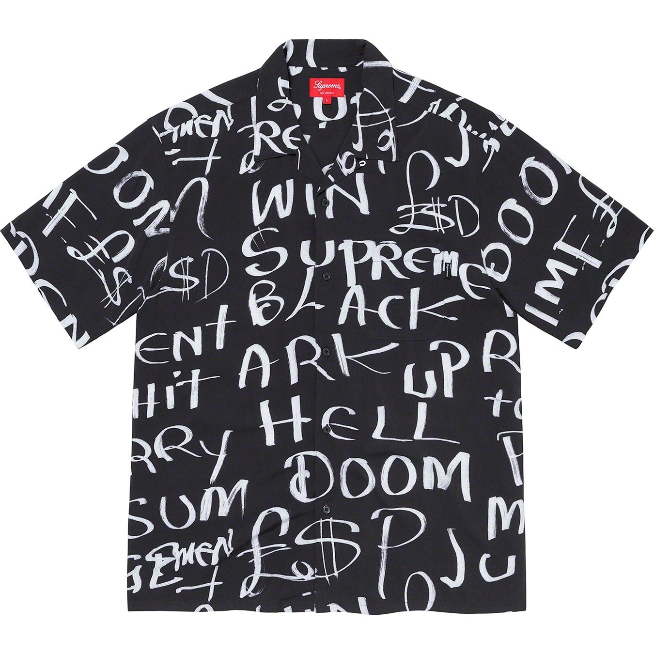 Supreme Black Ark Rayon S S Shirt (FW20) - Black - $148