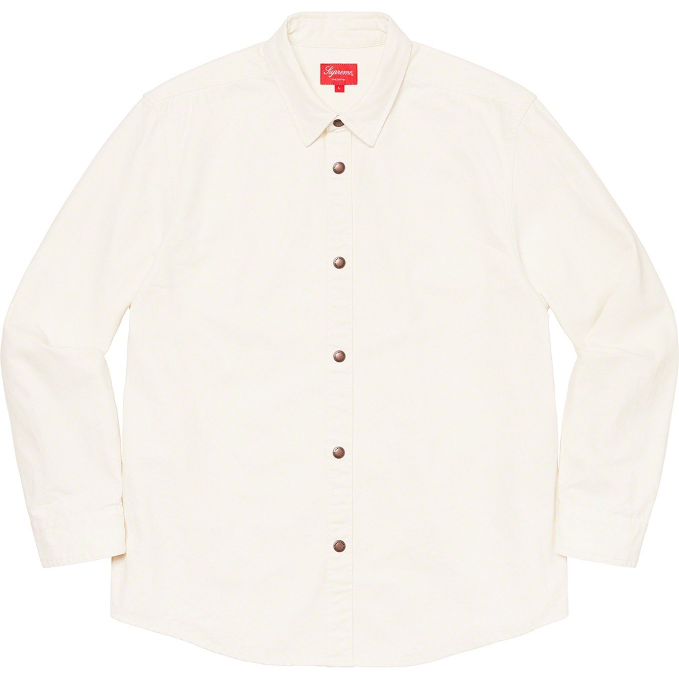 Supreme Logo Taping Work Shirt (FW20) - White - $138
