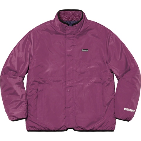 Supreme Reversible Colorblocked Fleece Jacket - Purple