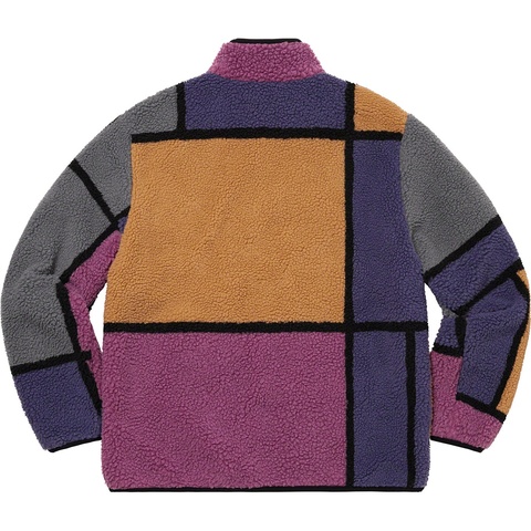 Supreme Reversible Colorblocked Fleece Jacket - Purple