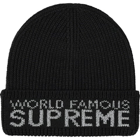 Supreme World Famous Beanie - Black