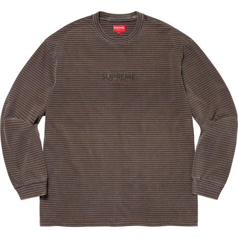 Supreme Micro Stripe L/S Top - Brown