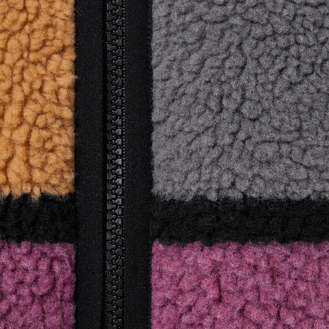 Supreme Reversible Colorblocked Fleece Jacket - Purple