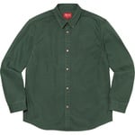 Supreme Logo Taping Work Shirt (FW20) - Dark Green 