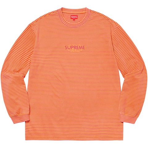 Supreme Micro Stripe L/S Top - Orange