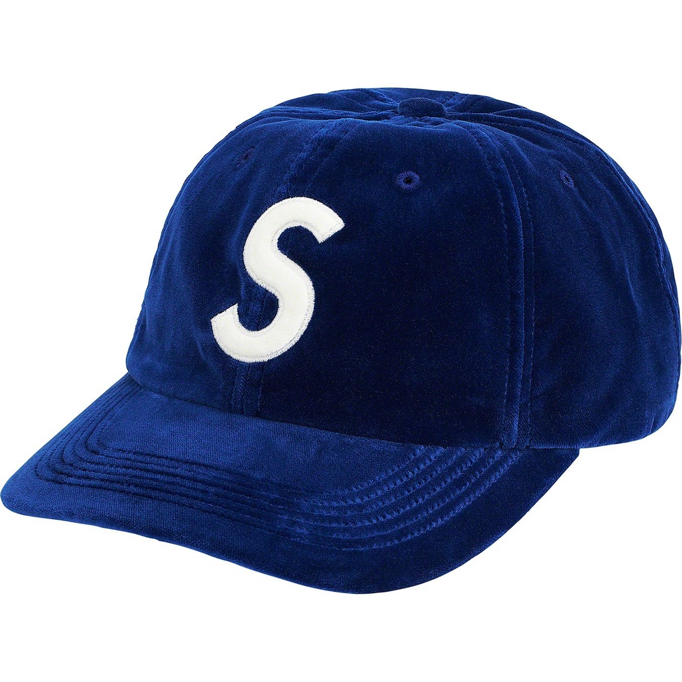 Supreme Velvet S Logo 6-Panel (FW20) - Royal - $54