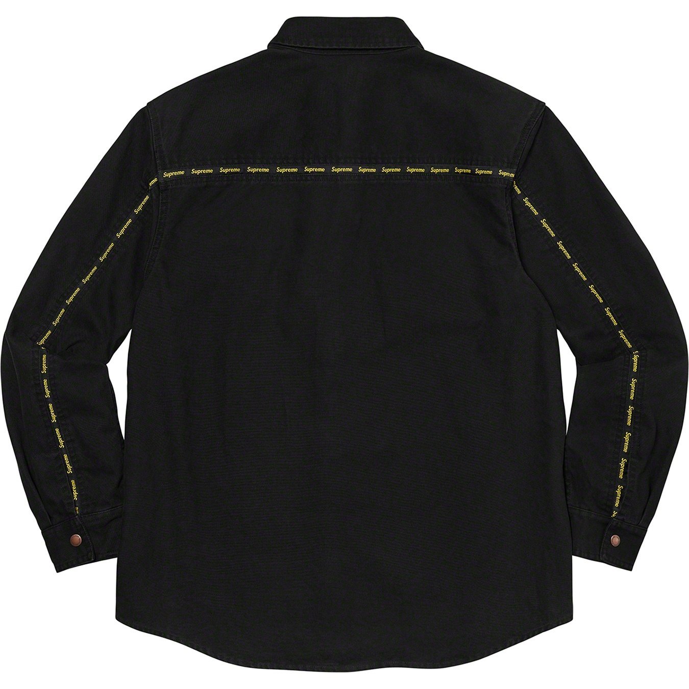 Supreme Logo Taping Work Shirt (FW20) - Black - $138