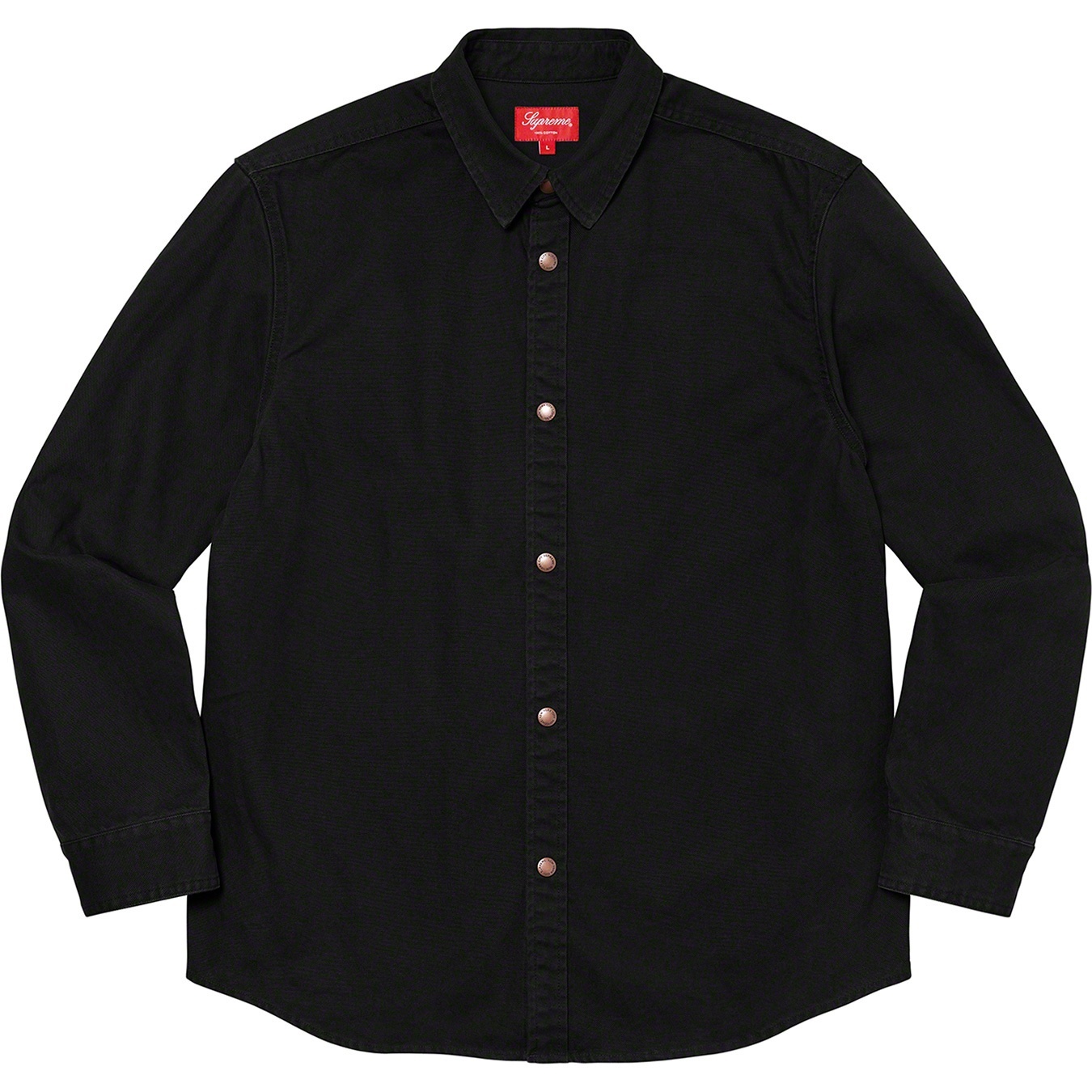 Supreme Logo Taping Work Shirt (FW20) - Black - $138