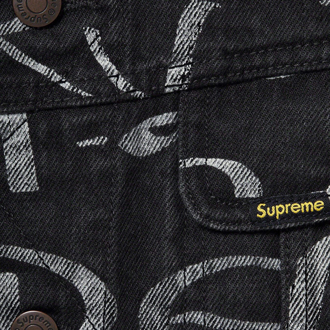 Supreme Black Ark Denim Trucker Jacket (FW20) - Black - $218