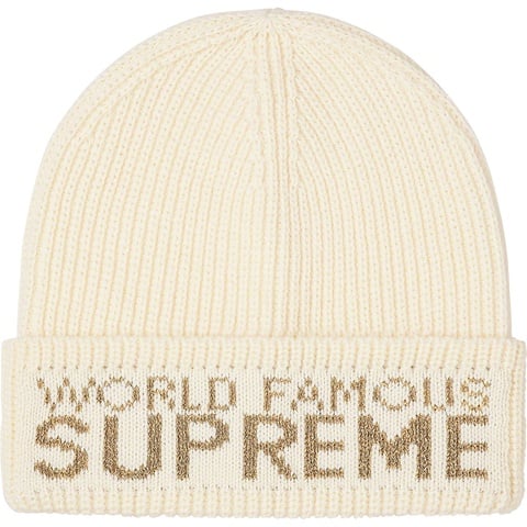 Supreme World Famous Beanie - Natural