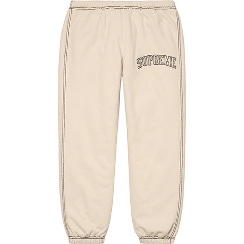 Supreme Big Stitch Sweatpant - Natural