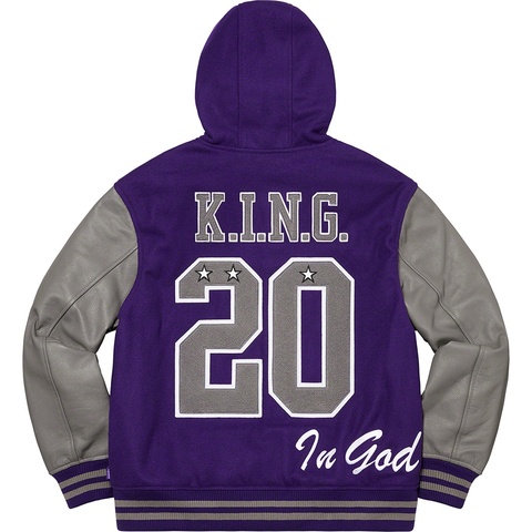 King Hooded Varsity Jacket - fall/winter 2020 - Supreme King Hooded Varsity Jacket - fall/winter 2020 - Supreme