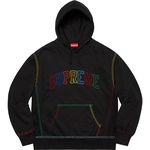 Supreme Big Stitch Hooded Sweatshirt (FW20) - Black