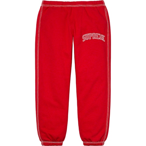Supreme Big Stitch Sweatpant - Red