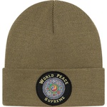 Supreme World Peace Beanie (FW20) - Light Olive
