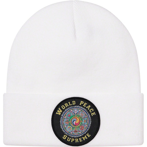Supreme World Peace Beanie - White