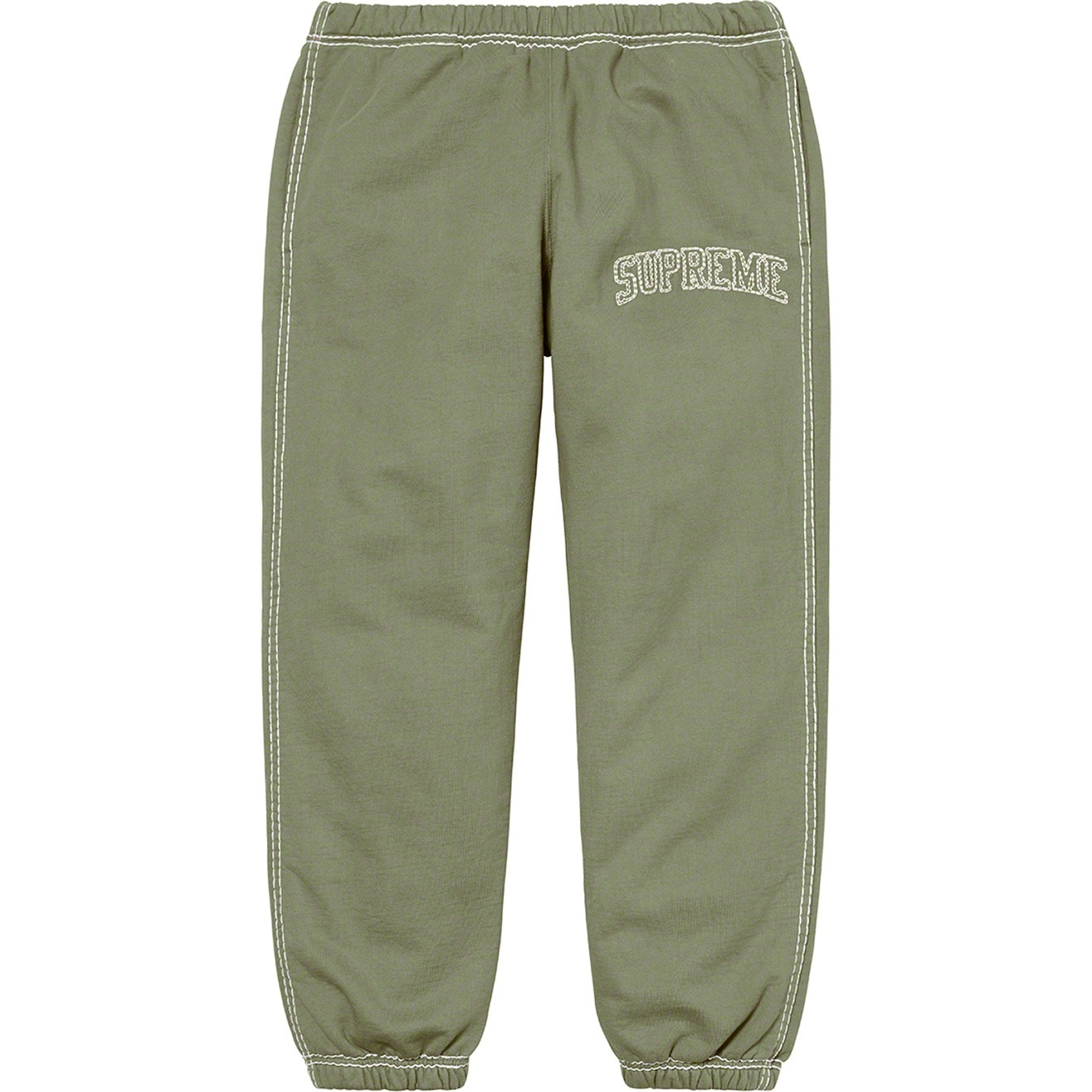 Supreme Big Stitch Sweatpant (FW20) - Light Olive - $148