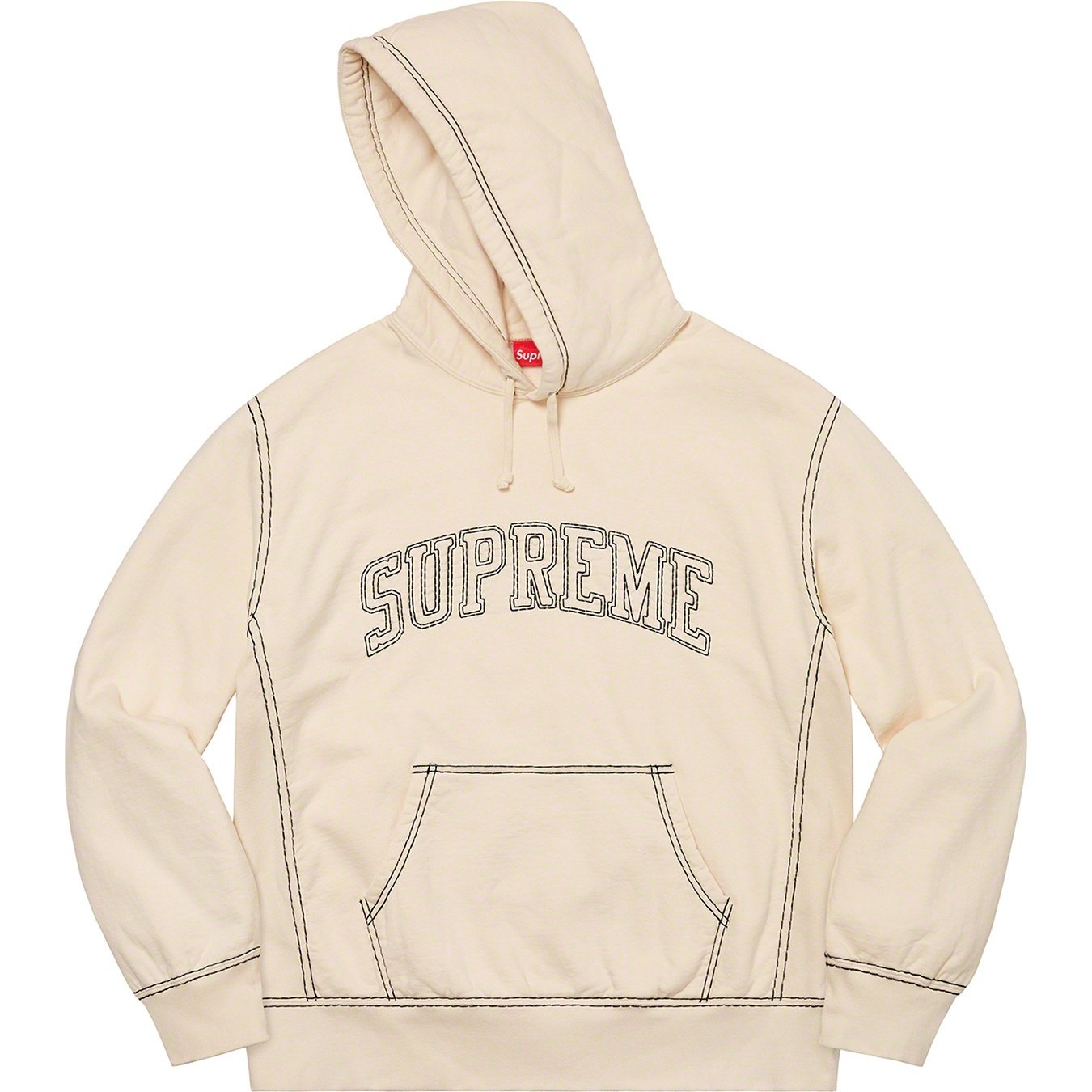 Supreme Stitch Hooded Sweatshirt パーカー 白 Supreme Big Stitch Hooded Sweatshirt (FW20) - $158