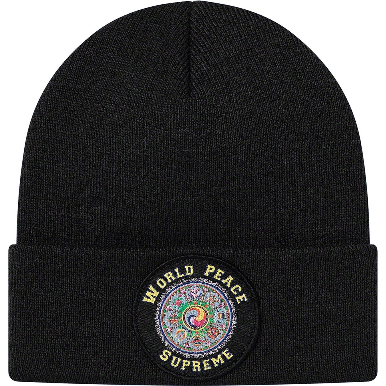 Supreme World Peace Beanie (FW20) - Black - $36