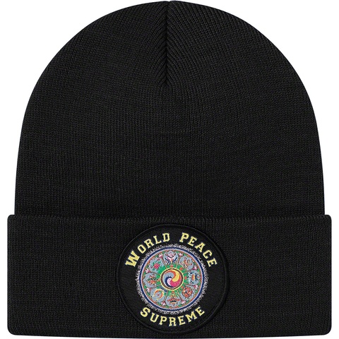 Supreme World Peace Beanie - Black
