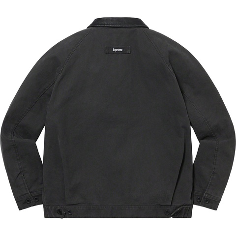 Supreme Leather Collar Work Jacket - Black