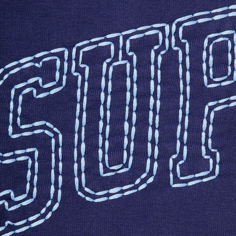 Supreme Big Stitch Hooded Sweatshirt - Dark Royal