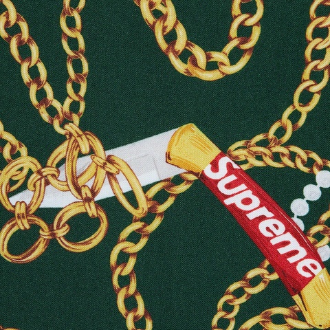 Supreme Chains Rayon S/S Shirt - Dark Green
