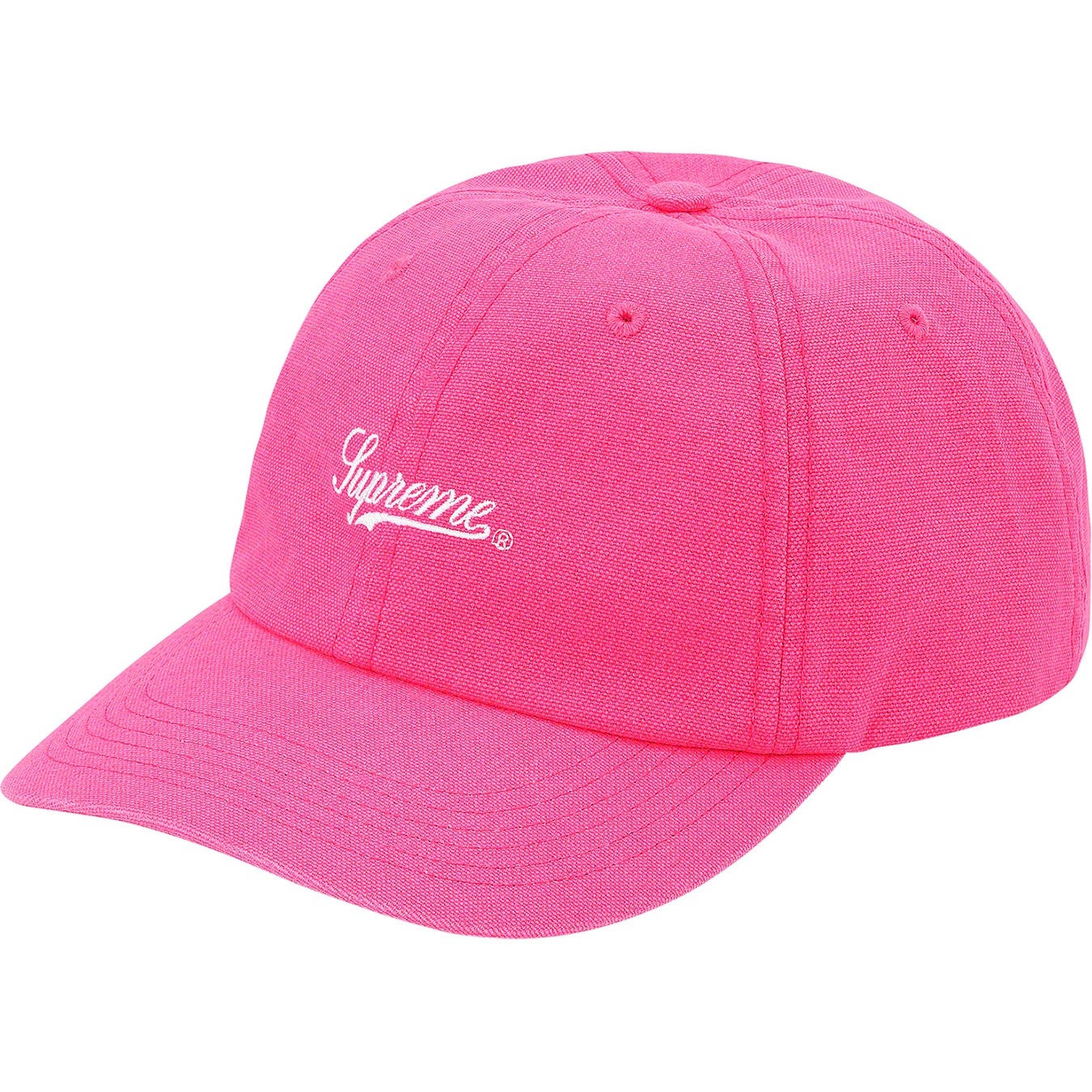 Supreme Pigment Print Script Logo 6-Panel (FW20) - Pink - $48