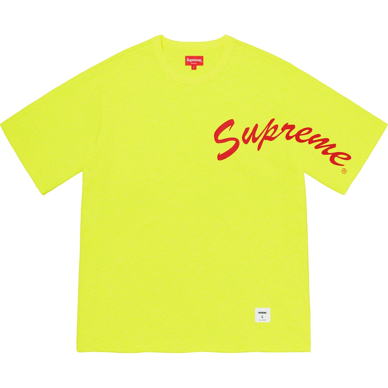 Supreme Shoulder Arc S S Top (FW20) - Fluorescent Yellow - $68