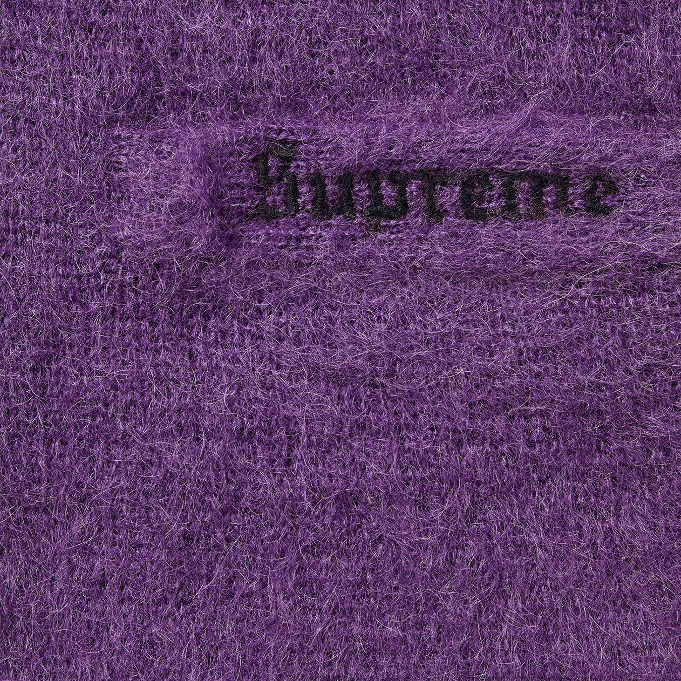 Supreme Brushed Mohair Cardigan (FW20) - Purple - $188